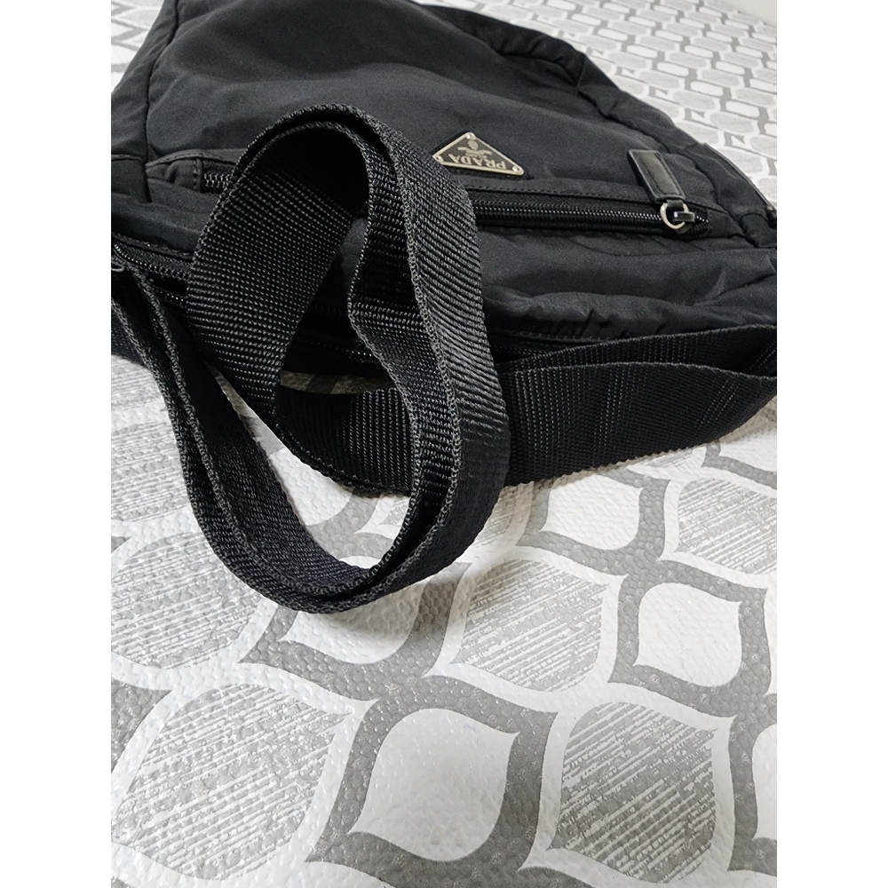 Prada Tessuto Messenger/Crossbody Bag Black - Picture 14 of 16